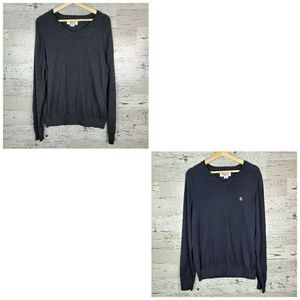 Lot of 2 Original Penguin V-neck Sweaters - Blk/Gr